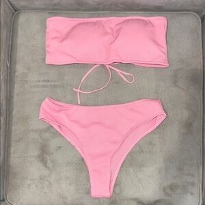 Pink Bandeau Bikini